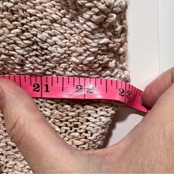 Free People Rare Knit Marled Oatmeal Short Sleeve Sweater - Picture 9 of 11